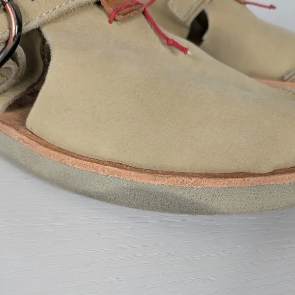 Satorisan Benirras Shoe Sandals 40 8.5 Leather Tan Brown Buckle Boho Artsy Beige