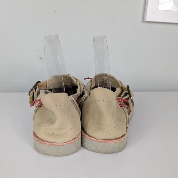 Satorisan Benirras Shoe Sandals 40 8.5 Leather Tan Brown Buckle Boho Artsy Beige