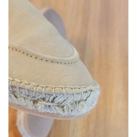Scarosso Suede Jute-sole Mule Espadrilles Women's Size US 8.5 EU 39  Neutral
