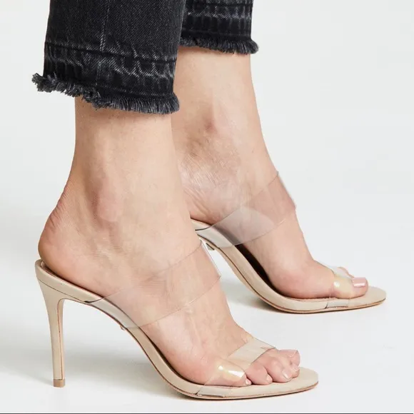 SCHUTZ Arielle clear strap Natural Sandal Size 6.5 new women’s retail $160