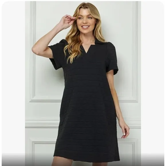 See and Be Seen Quilted Puff Sleeve Dress Sz S