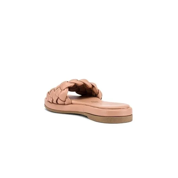 Seychelles Bellissima Woven Leather Sandals Slides in Nude V-Leather Size 8.5