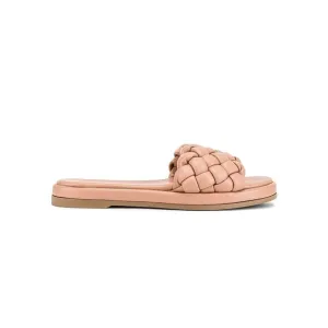 Seychelles Bellissima Woven Leather Sandals Slides in Nude V-Leather Size 8.5
