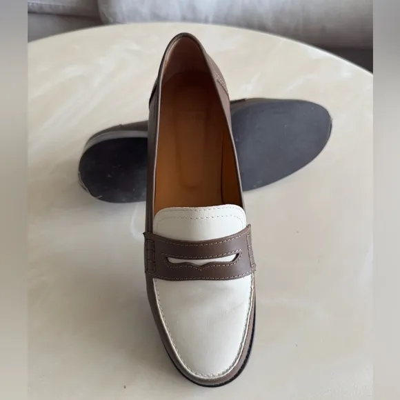 Sezane Andrea loafers two tone bovine leather