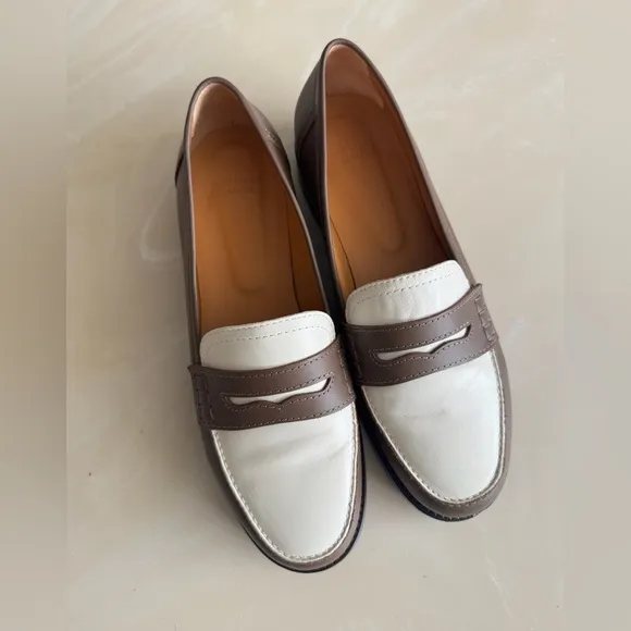 Sezane Andrea loafers two tone bovine leather