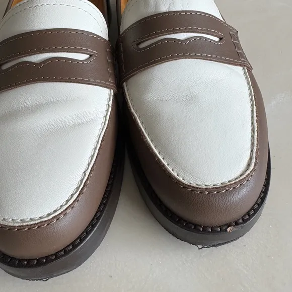 Sezane Andrea loafers two tone bovine leather