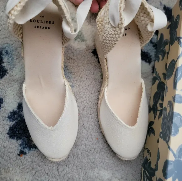 Sezane Diane Espadrilles in Ecru size 38 NEW