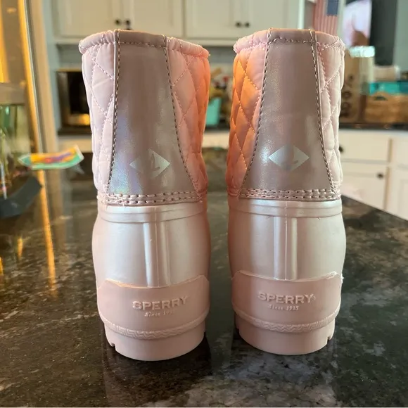 Sherry Pink Quilted Kids Boots
