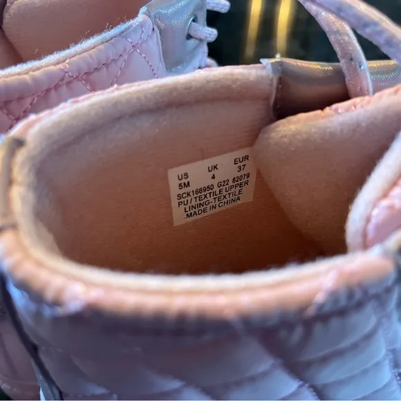 Sherry Pink Quilted Kids Boots