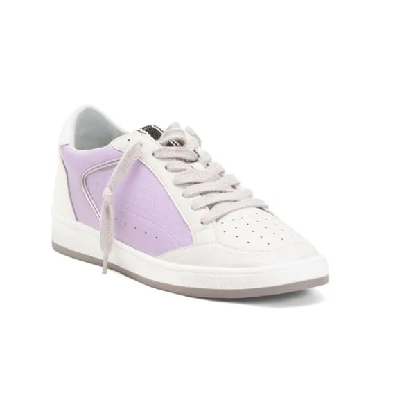 SHUSHOP Lilac Leather Park Low Top Sneakers