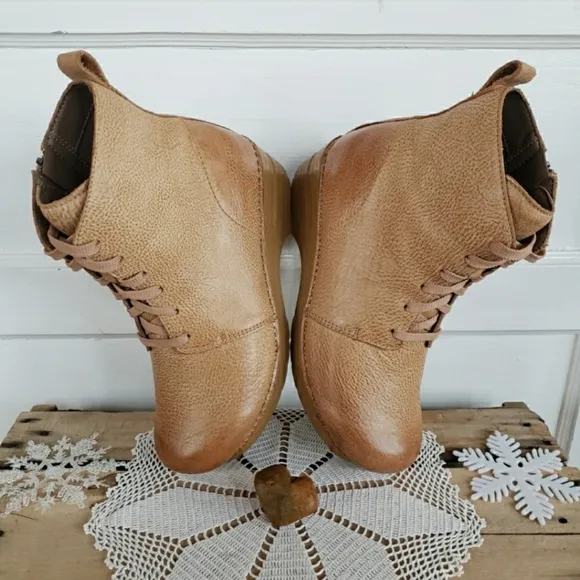 Sigourney Dansko Pro Honey Hobo Boot Lace-up Side-zip Ankle Booties Boho 37 39