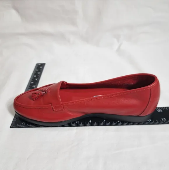 Simply Comfort Women's Loafers/Flats Red Leather 8‎