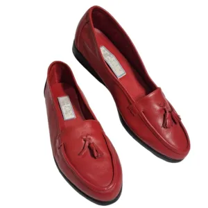 Simply Comfort Women's Loafers/Flats Red Leather 8‎