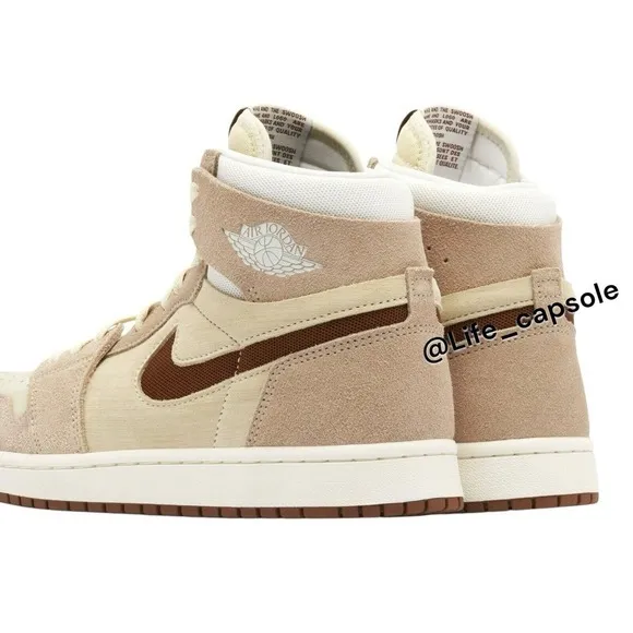 Size 10 Nike Air Jordan 1 High Zoom CMFT 2 Sail Legend‎ Coffee DV1307-120 Men's