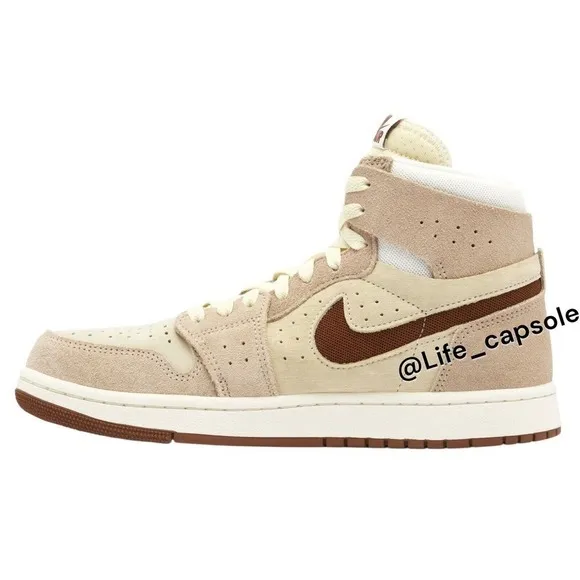 Size 10 Nike Air Jordan 1 High Zoom CMFT 2 Sail Legend‎ Coffee DV1307-120 Men's