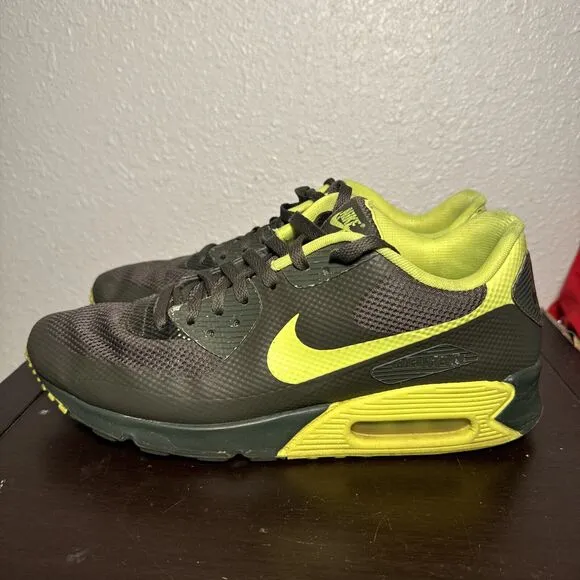 Size 11 - Nike Air Max 90 HYPERFUSE Cargo Khaki/ Volt Army Green - 454446-370