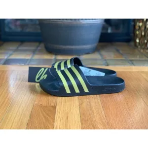 Size 6 Adidas Adilette Aqua Slides &quot;Black Gold&quot;