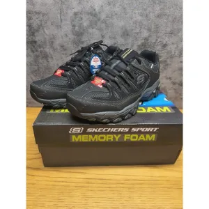 Skechers mens Afterburn M. Fit fashion sneakers, Black, 11 X-Wide US