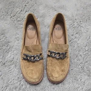 Sofft suede leather tan loafers