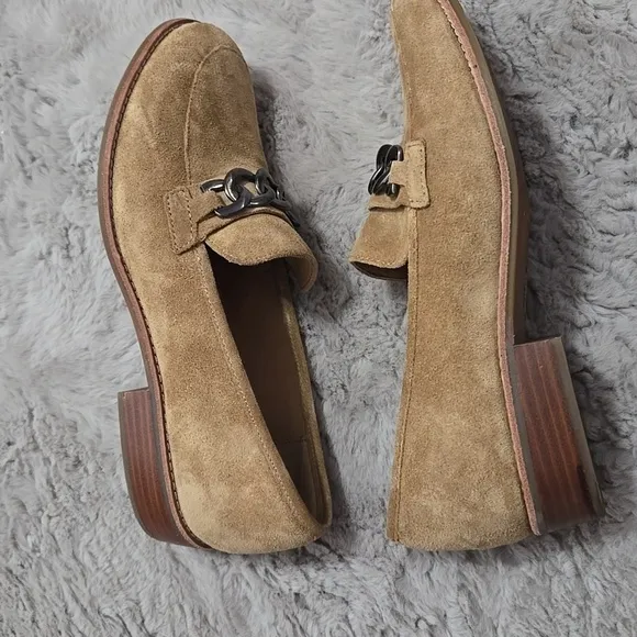 Sofft suede leather tan loafers