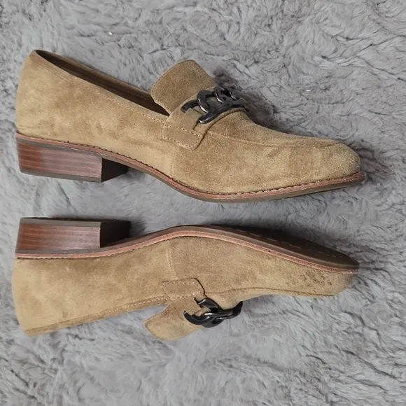 Sofft suede leather tan loafers