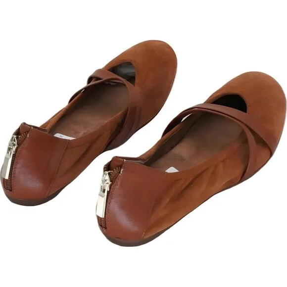 Softwalk Sierra Mary Jane Flats with Cushioned Footbed - Size 7 Women