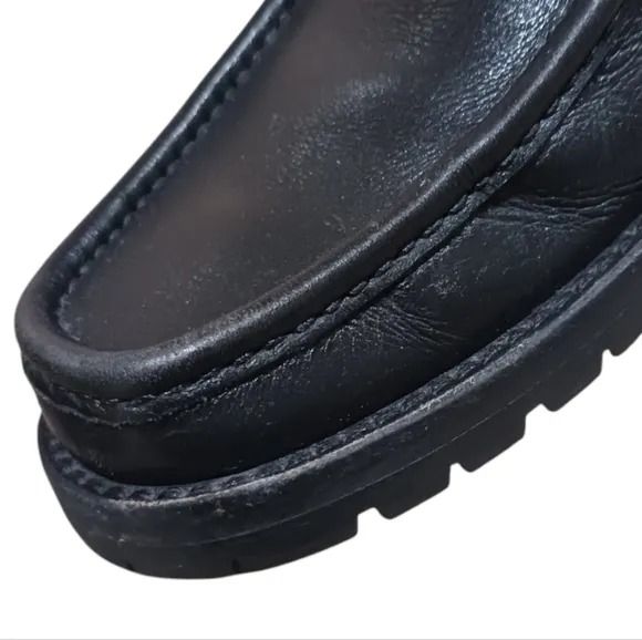 SOLD GUCCI Lug Sole Logo Embossed Loafers