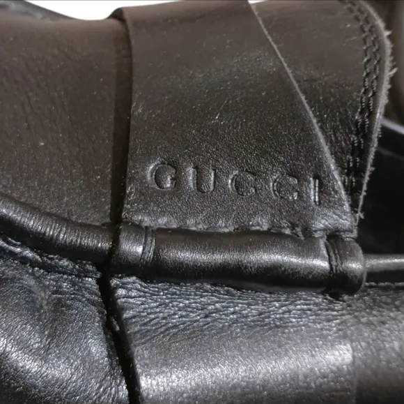 SOLD GUCCI Lug Sole Logo Embossed Loafers
