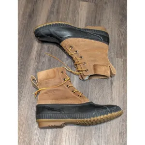 Sorel Boots Mens Size 13 Cheyanne NM1704-224 Waterproof Brown Leather Duck Rain