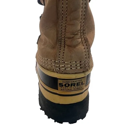 SOREL Caribou 🔥 Size 7 Buff Waterproof Leather Winter Snow Boots MSRP $200