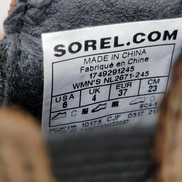 Sorel Emelie Chelsea Ankle Boots Waterproof Brown Leather Size 6