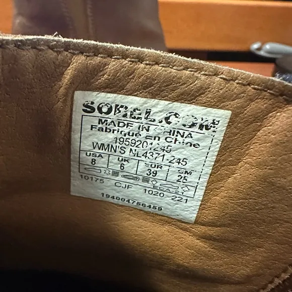 Sorel Joan Of Arctic III Wedge Boots US 8 Women's Brown Zip Chelsea Bootie