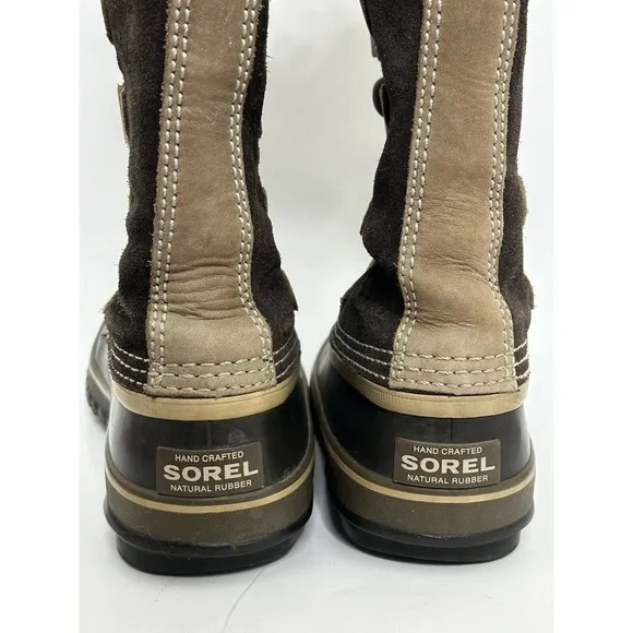 Sorel Joan of Arctic Womens Boots Size 7 Waterproof Leather NL1540-256 Brown
