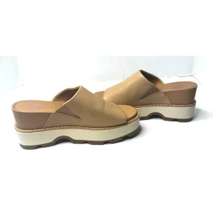 Sorel Joanie IV Slides Sandals Women Size 6.5 Honest Beige (Tan) Platform