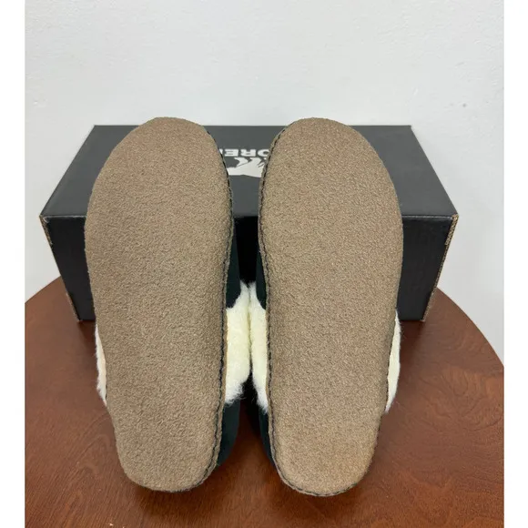 Sorel Nakiska Slide II Slipper in Black/Natural Size 6