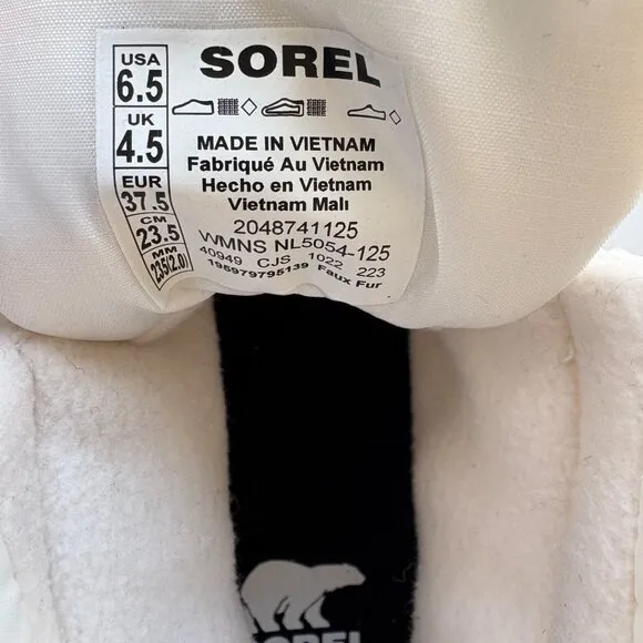 Sorel ONA RMX Puffy Strap Booties Quilted Waterproof Boots Sea Salt Gum Size 6.5