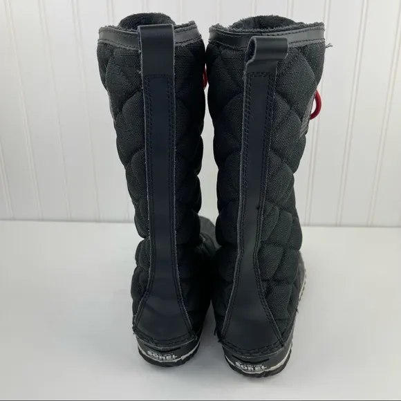 Sorel Out N About Tall Quilted Duck Boots Black Size 7.5
