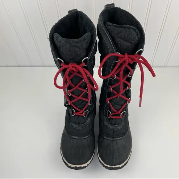 Sorel Out N About Tall Quilted Duck Boots Black Size 7.5
