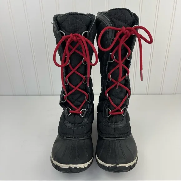 Sorel Out N About Tall Quilted Duck Boots Black Size 7.5