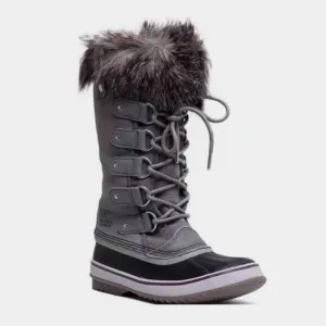 Sorel Size 8 Gray Black Joan Of Arctic Faux Fur Trim Waterproof Winter Snow Boot