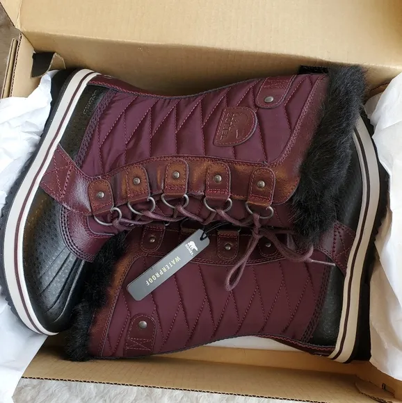 Sorel Tofino II Tall Weather boots in wine