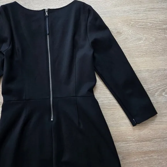 Spanx Perfect A-Line 3/4 Sleeve Dress Black Small Work Travel Business Chic NWOT