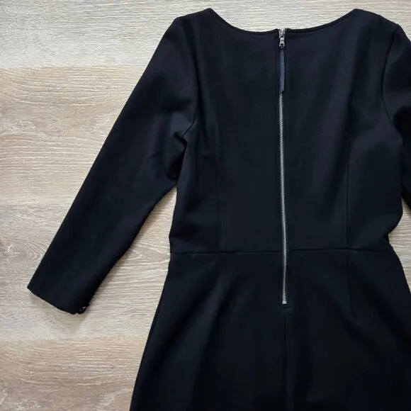 Spanx Perfect A-Line 3/4 Sleeve Dress Black Small Work Travel Business Chic NWOT