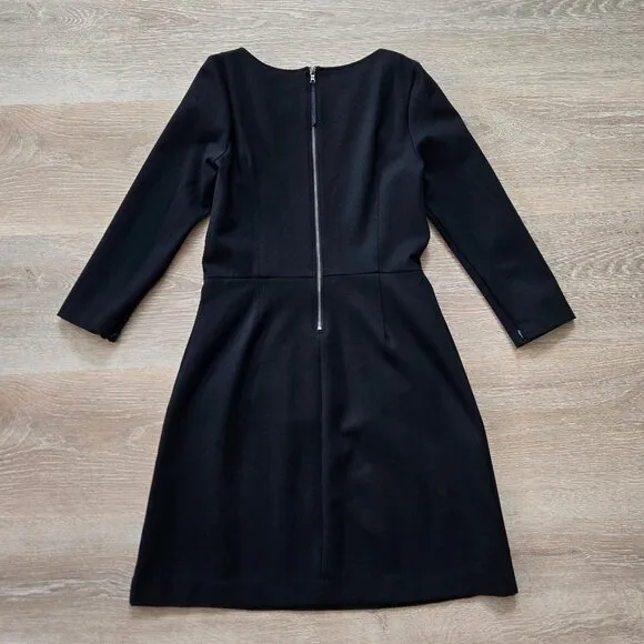 Spanx Perfect A-Line 3/4 Sleeve Dress Black Small Work Travel Business Chic NWOT