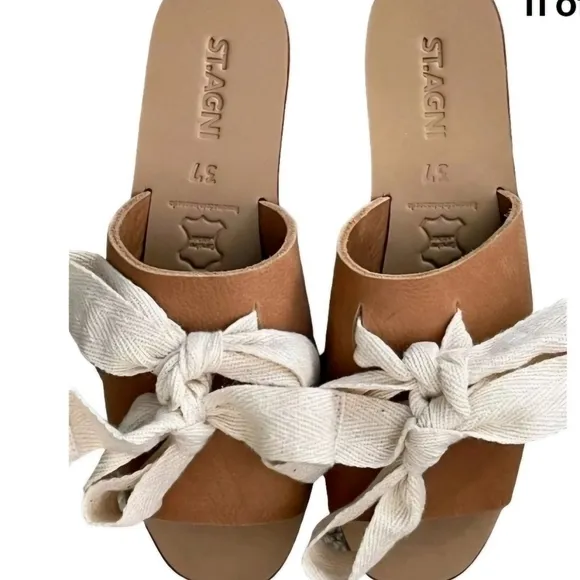Spell and the Gypsy/St. Agni Otego slide leather sandles