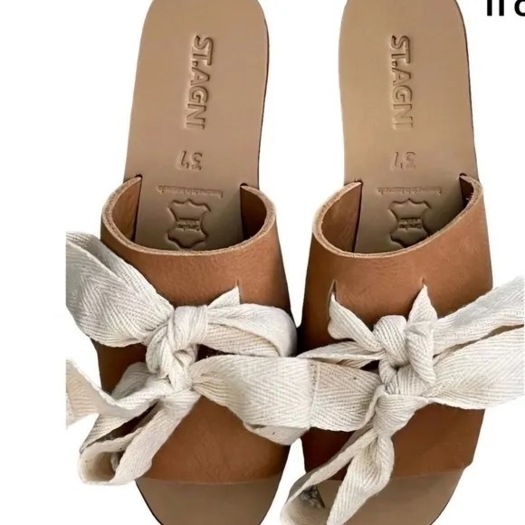Spell and the Gypsy/St. Agni Otego slide leather sandles