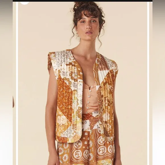Spell M Cha Cha brown sugar quilted vest