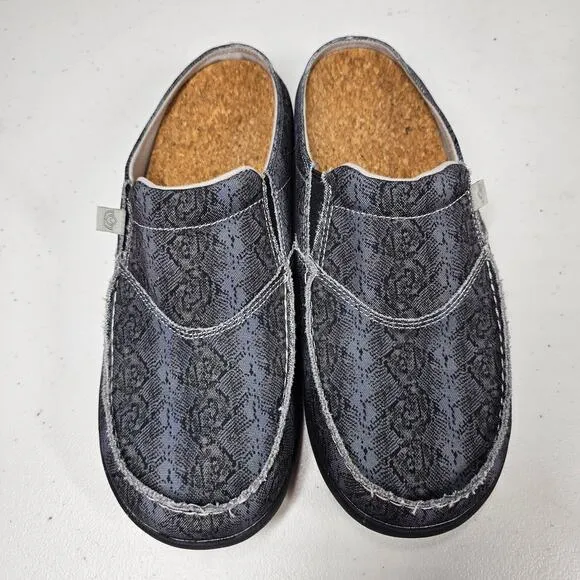 Spenco Siesta Snake Women's Supportive Slide in Silver Gray Size 9.5