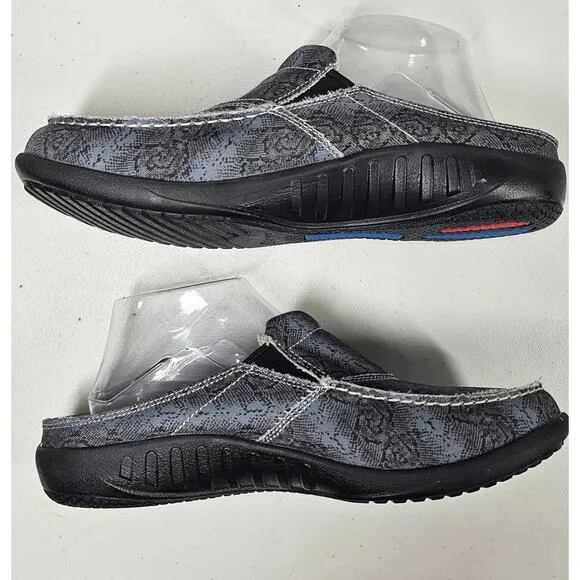 Spenco Siesta Snake Women's Supportive Slide in Silver Gray Size 9.5