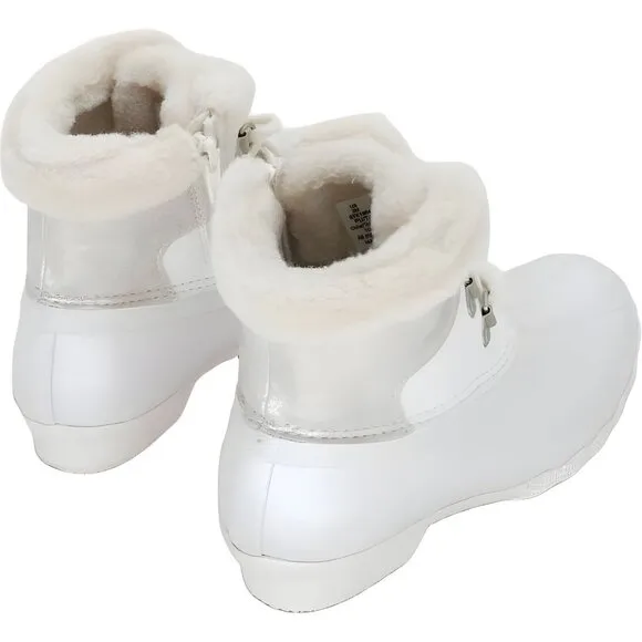 Sperry Core Alpine Saltwater Snow Boots Ivory Gold - 3 US Big Kid